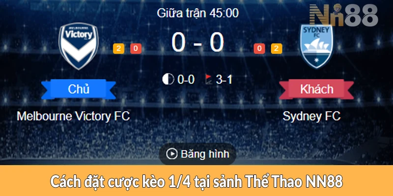 Cách đặt cược kèo 1/4 tại sảnh Thể Thao NN88