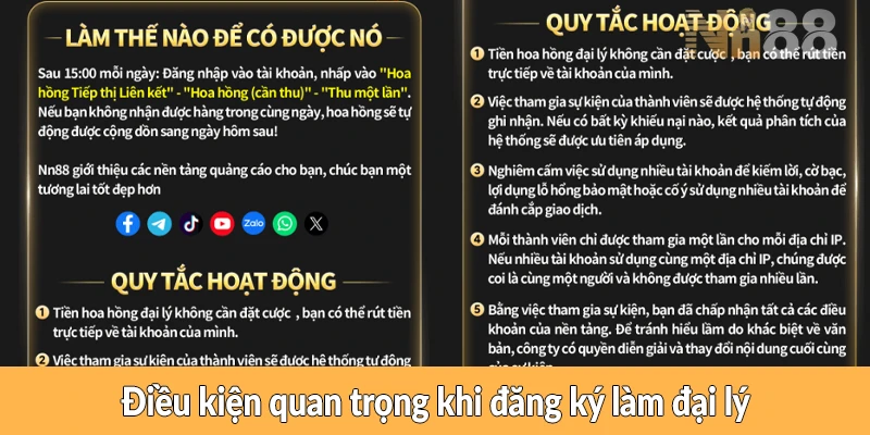 Điều kiện quan trọng khi đăng ký làm đại lý
