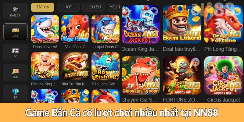 Game Bắn Cá có lượt chơi nhiều nhất tại NN88