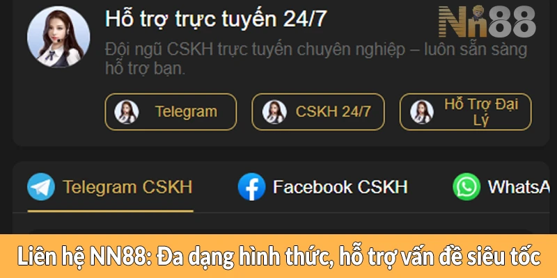 Liên hệ NN88 - Đa dạng hình thức, hỗ trợ vấn đề siêu tốc