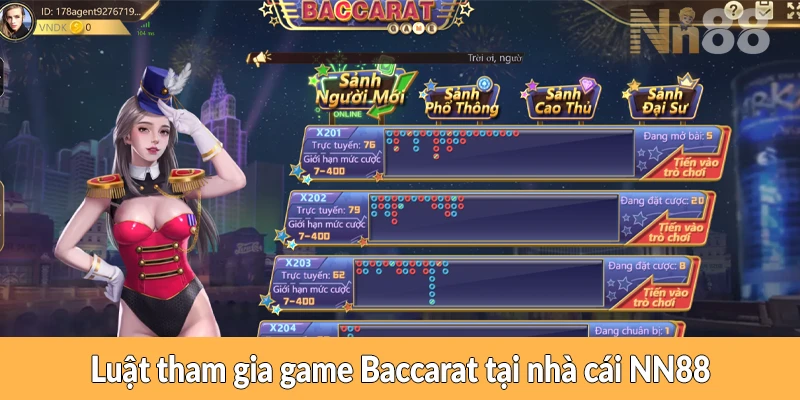 Luật tham gia game Baccarat tại nhà cái NN88
