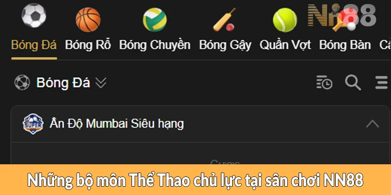 Những bộ môn Thể Thao chủ lực tại sân chơi NN88