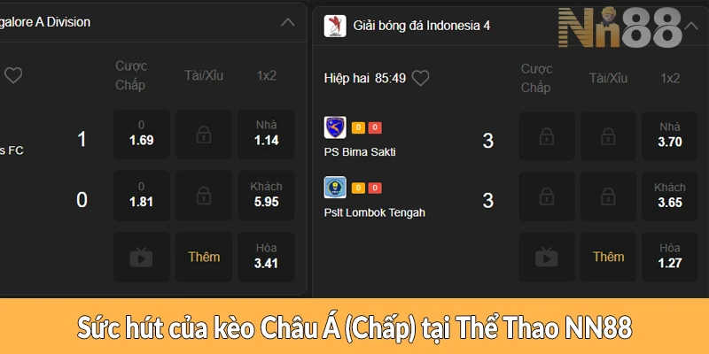 Sức hút của kèo Châu Á (Chấp) tại Thể Thao NN88