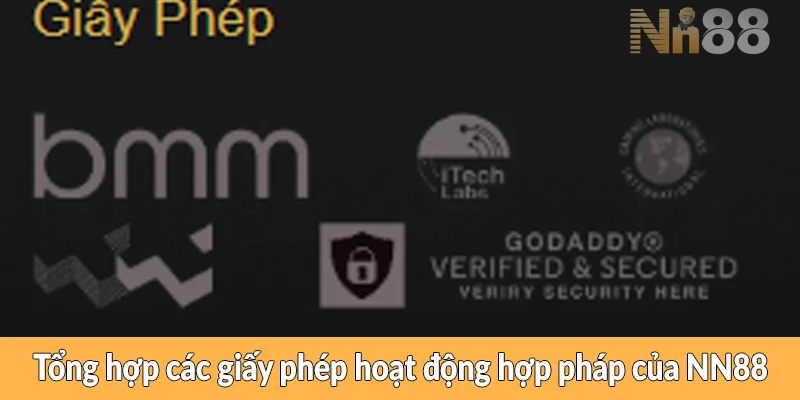 Tổng hợp các giấy phép hoạt động hợp pháp của NN88